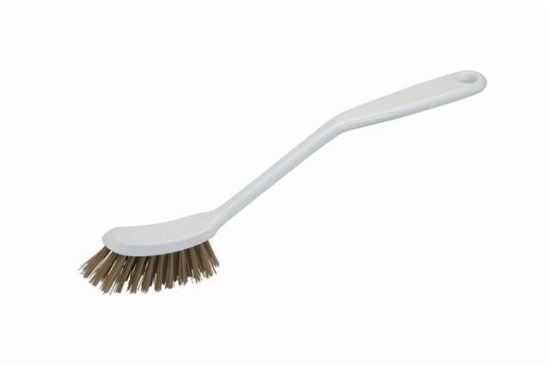Børste med varmebestandige plastik filamenter, hvid.