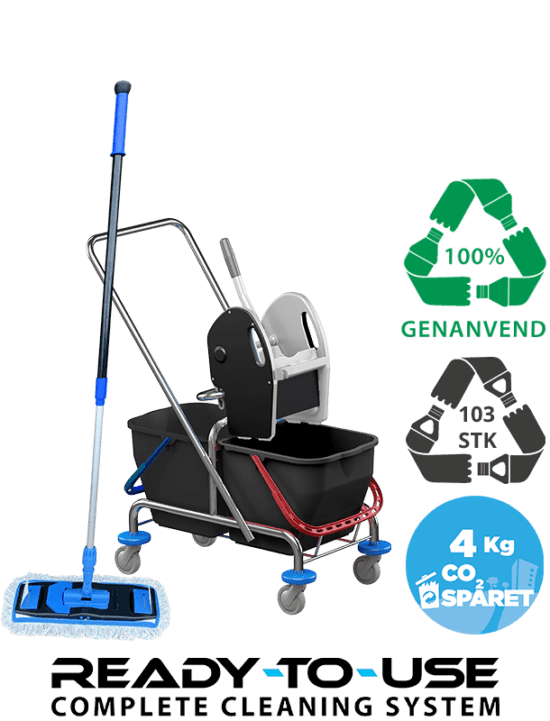 Gulvvaskevogn Nordic Recycle Speed Mop System 2 x 15 L.