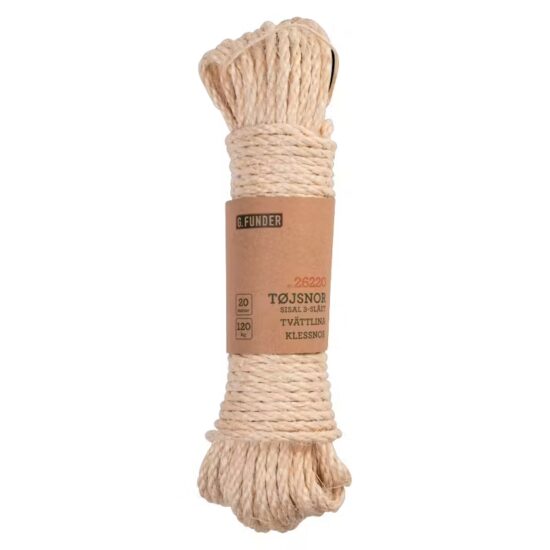 Tøjsnor 20 m, Sisal